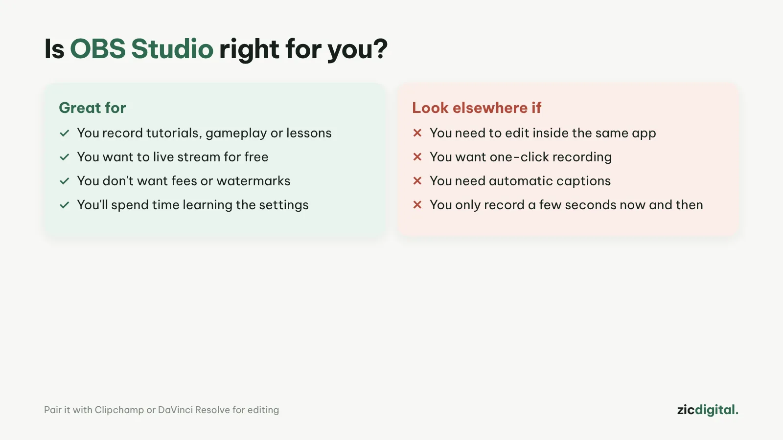 ¿Es OBS Studio para ti?